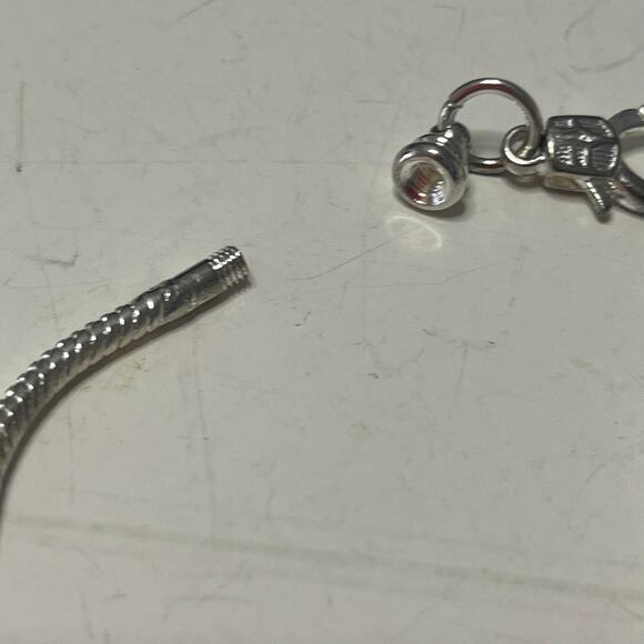 Charm necklace silver tone w extension heart dangle costume fashion jewelry - Picture 8 of 12